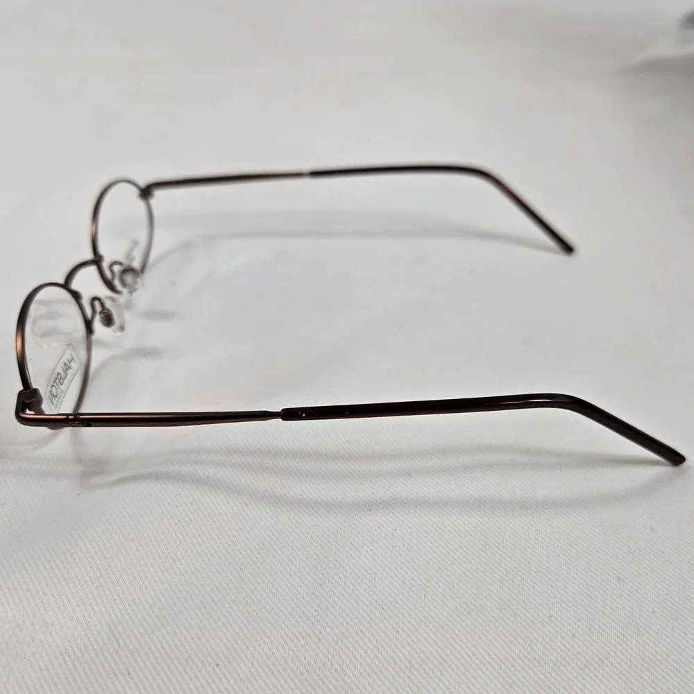 Vintage Halston HA125 Eyeglasses Frames Oval Bronze Korea 44 19 135 NWT Y2K NOS